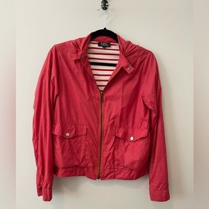 Lightweight APC jacket - sizes Small - fully lined with removable hood